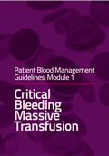 Patient Blood Management Guidelines Module 1 cover